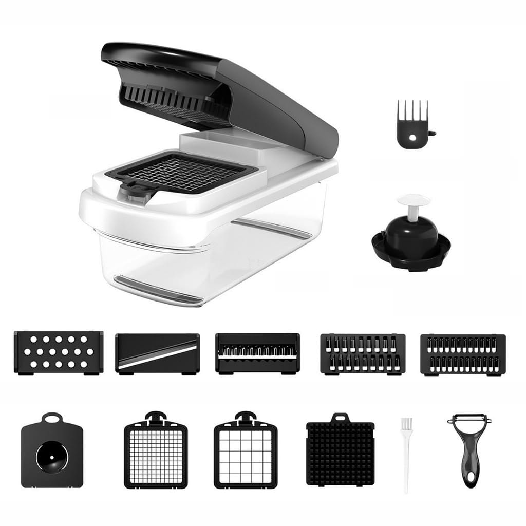 Vegetable Slicer Chopper | Manual Mandoline Cutter Grinder | Multi-Function Fruit & Vegetable Slic