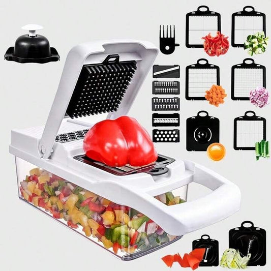 Vegetable Slicer Chopper | Manual Mandoline Cutter Grinder | Multi-Function Fruit & Vegetable Slic