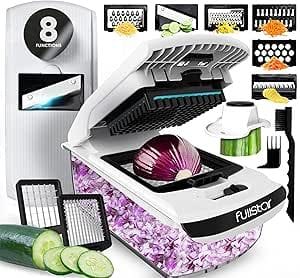 Vegetable Slicer Chopper | Manual Mandoline Cutter Grinder | Multi-Function Fruit & Vegetable Slic